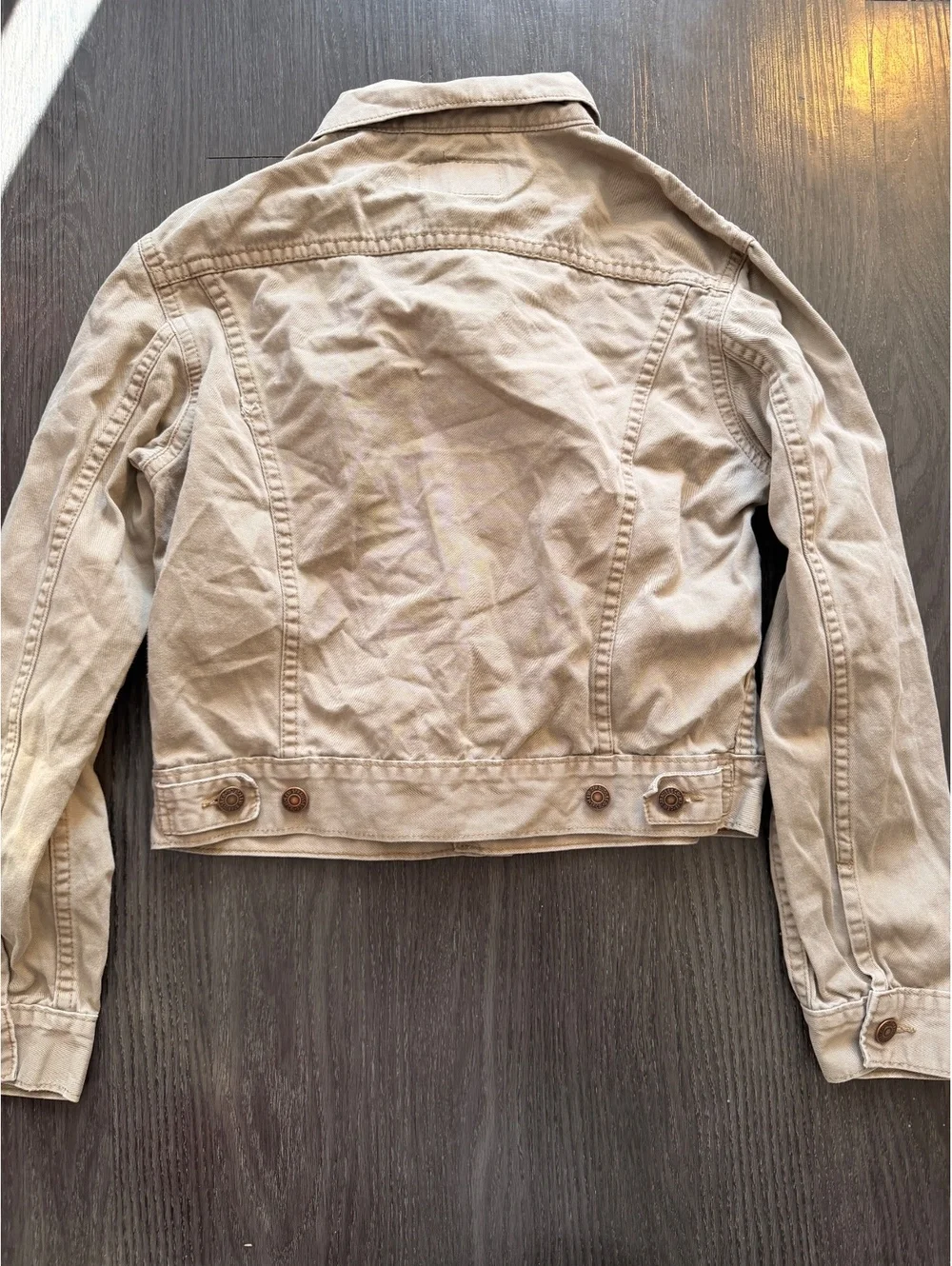 Levi's 78800 Youth Boys Khaki Tan Cotton Trucker Jacket L